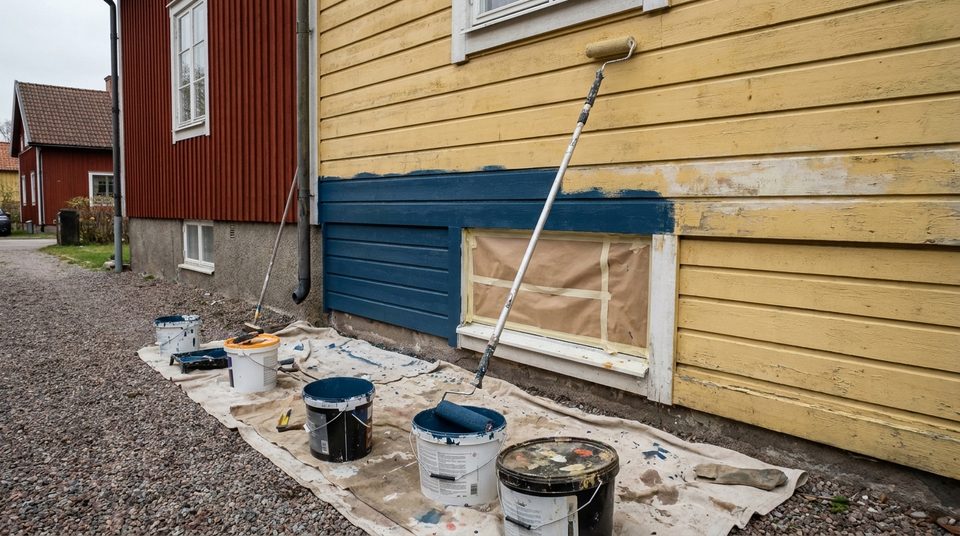 Fasadmålning-projekt i Danderyd